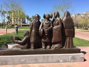 Pueblo Indian sculpture at the Heard Museum, Phoenix